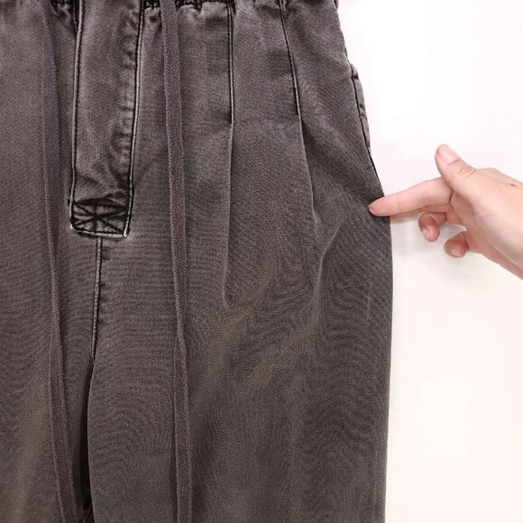 Free People Paper Bag Pant Small Drawstring Margate Pleated Trousers Drawstring - Picture 8 of 15